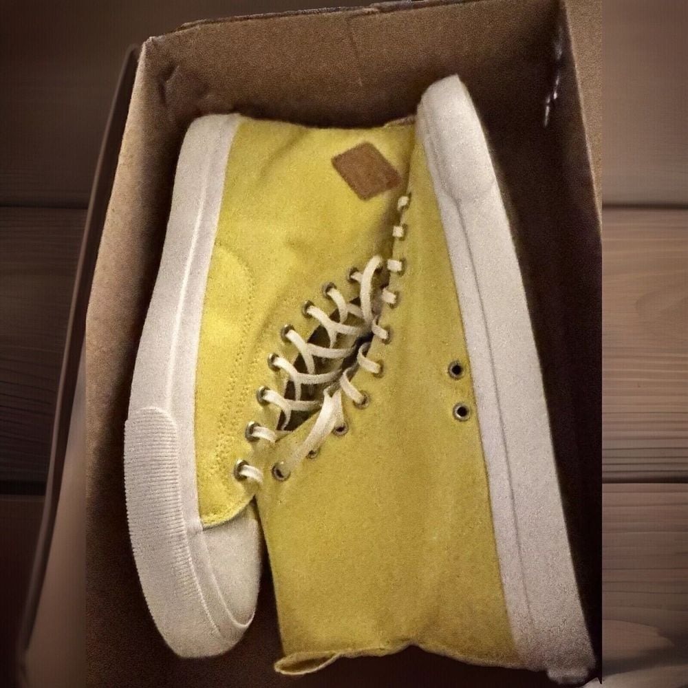 Pf Flyers Hi All American Aurora Sneaker Canvas Yellow Sz M 13 W 14.5 New
